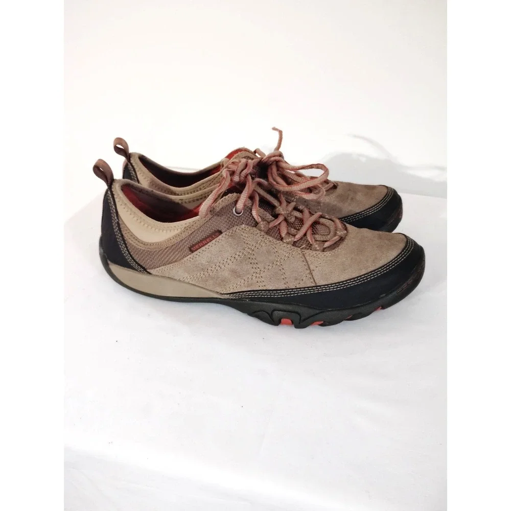 Merrell Mimosa Glee Tan Suede Sneakers Trail Comfy Athletic Shoes Women 10**